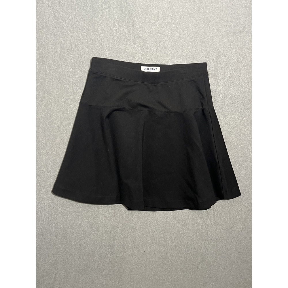 Old Navy Women's Black Active Skirt Small Petite SP Flare Mini Skater Stretch